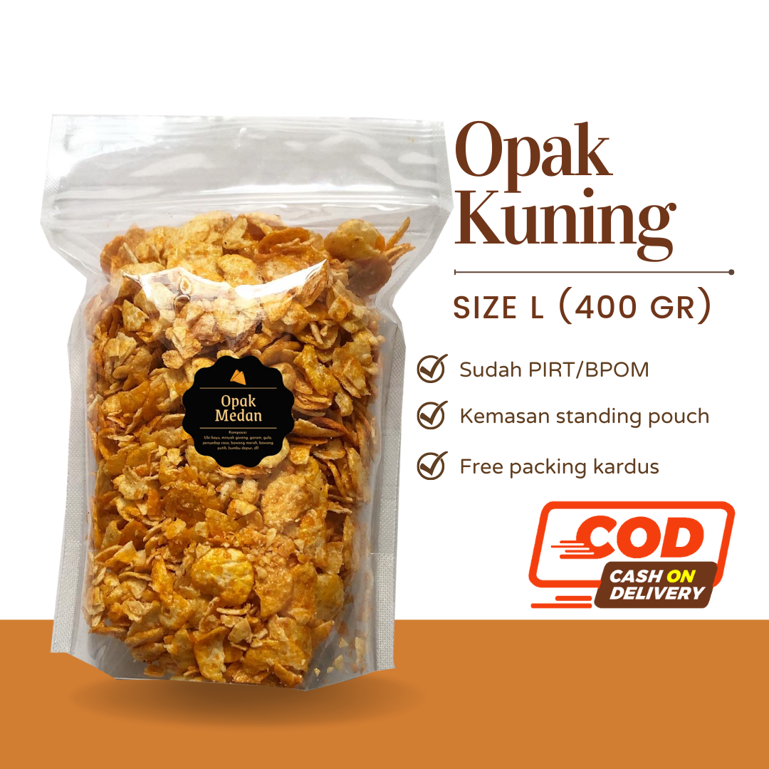 Delish Snacks / Opak Medan Kuning / Snack Cemilan Camilan Asin Gurih ...