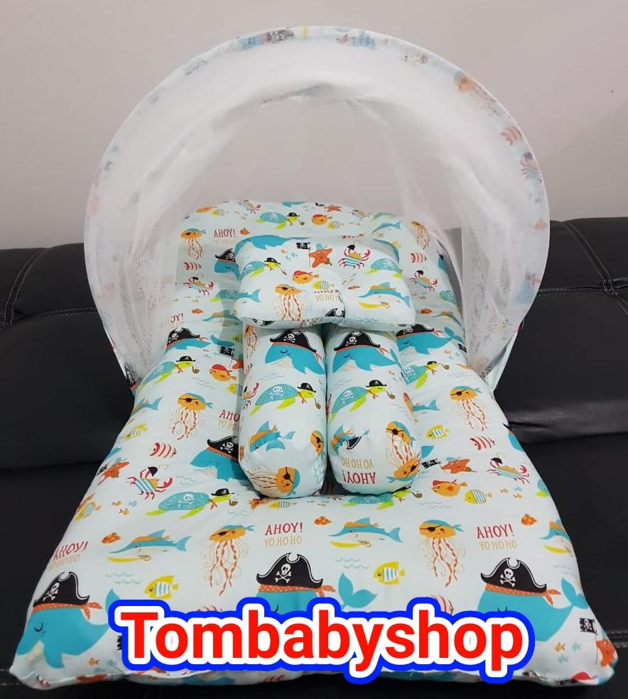 KASUR BAYI KELAMBU MOTIF CAPTAIN WHALE