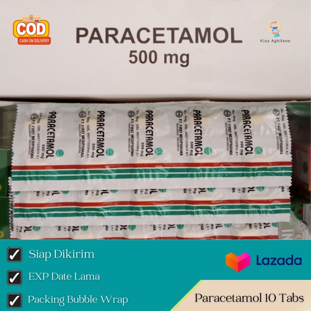 PARACETAMOL TABLET 500MG PARACETAMOL PER STRIP ISI 10 TABLETS