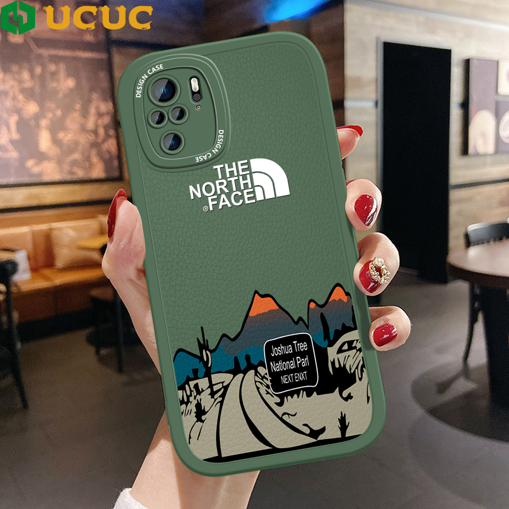 Ucuc phone case xiaomi redmi note 10 pro redmi note 10 5g4g redmi note 10s redminote10 case slim skin feeling simple scenery leather back casing soft silicone pu leather cover phone case