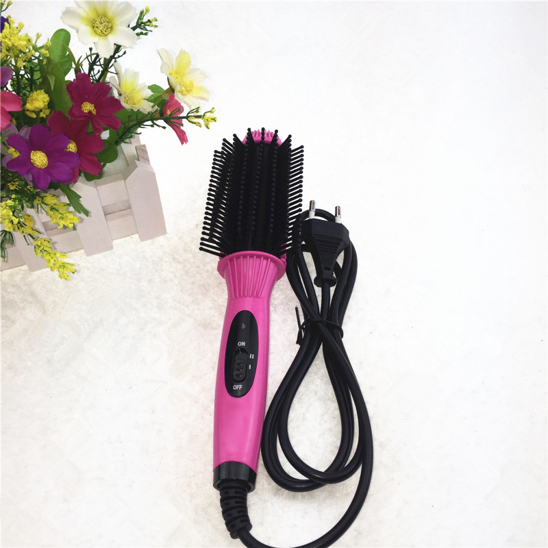 Anion Fast Heat Curler Hair Straightener Electric Hair Comb Brush Straightening Irons Multifunction Salon Curling Tool EU Plug cao cấp