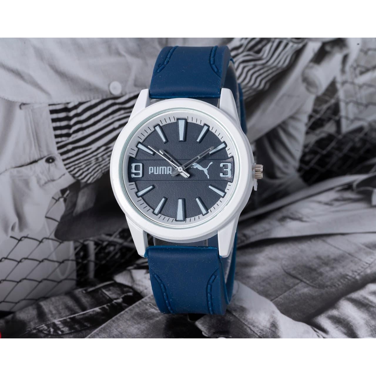 Jam Tangan Remaja Wanita / Anak Pria Puma SK50T Rubber Dark Blue
