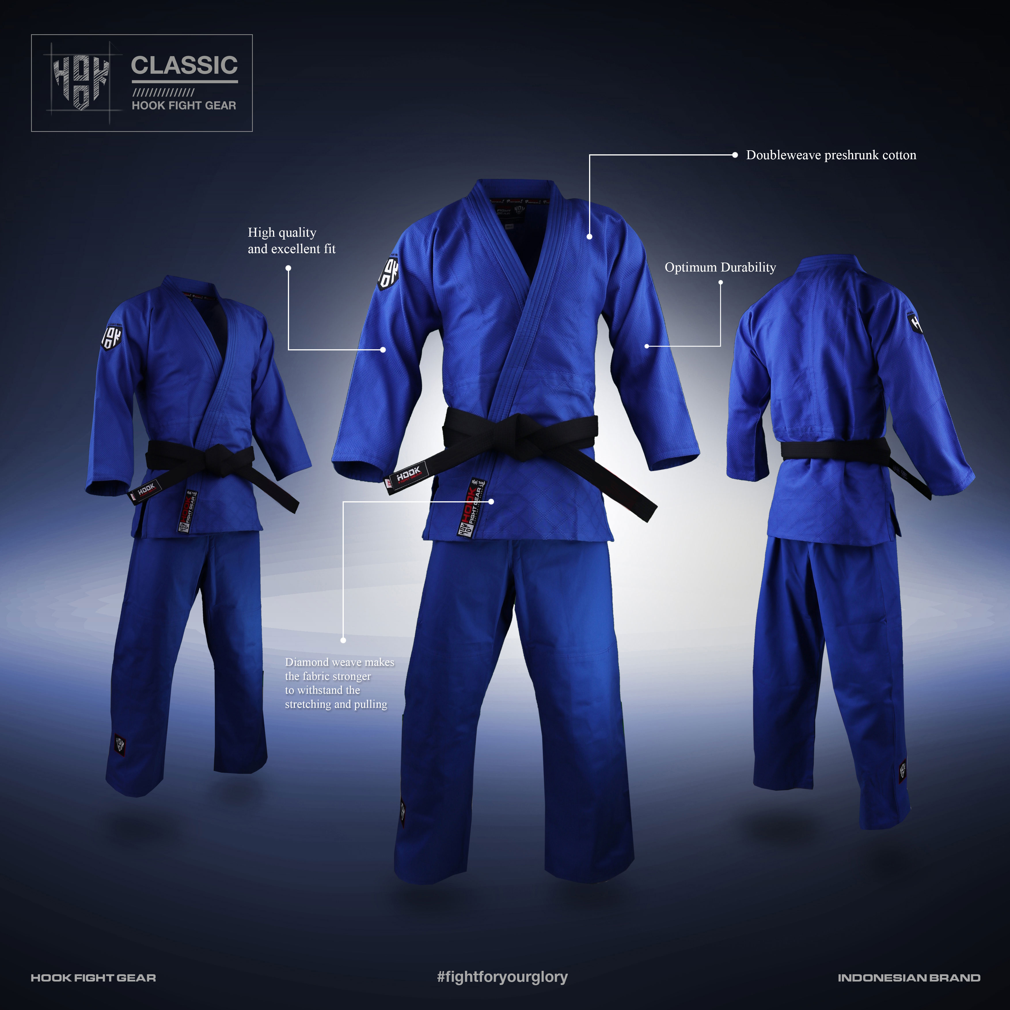 GI JUDO HOOK FIGHT GEAR, JUDO GI HOOK, BAJU JUDO, SERAGAM JUDO Lazada Indonesia