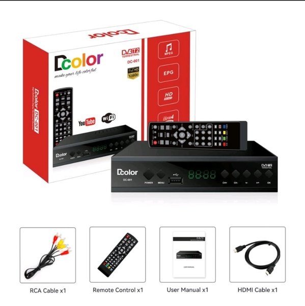 Decodificador Tdt Dvb T2 Terrestrial Krono