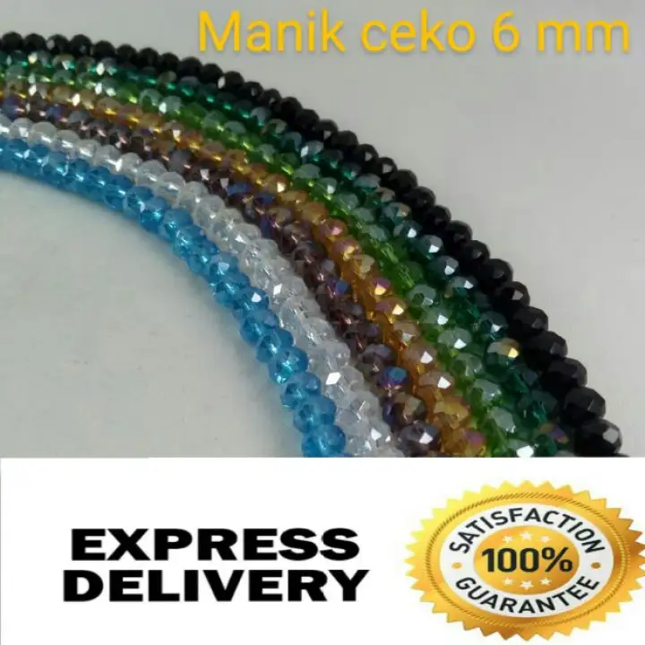 Majuyoo Manik Monte Kristal Ceko 6 Mm Rentengan Bahan Untuk Membuat Gelang Kalung Bros Aksesoris Lazada Indonesia