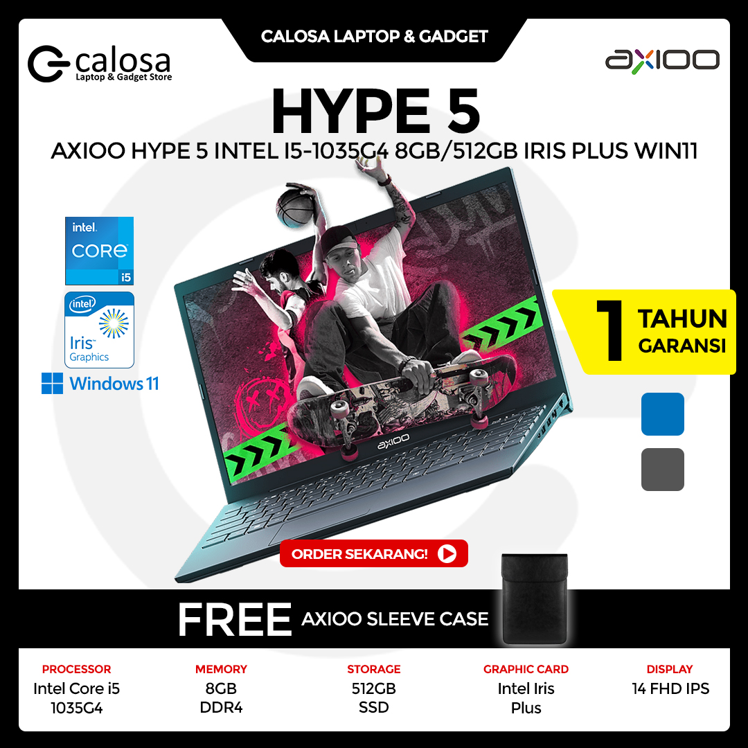 Axioo Hype 5 Intel i5-1035G4 RAM 16GB/512GB Iris Plus Windows 11 ...