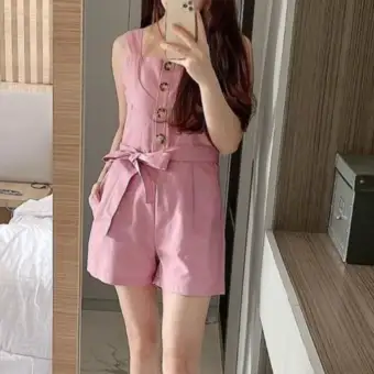 jumpsuit warna pink