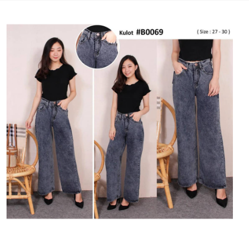 Kulot Highwaist Jeans Snow Black 