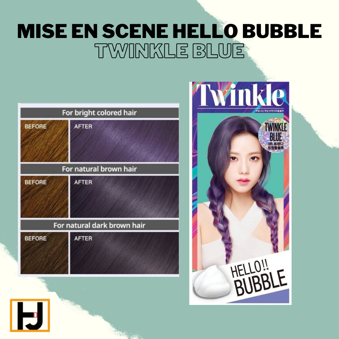 Mise En Scene Hello Bubble Hair Color Twinkle Blue Cat Rambut | Lazada ...