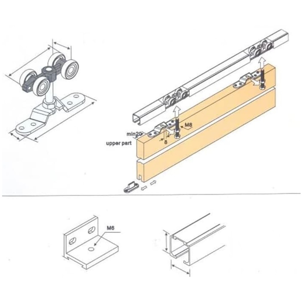 Rel Pintu J3 SOLIGEN Sliding Door Rel Pintu Geser 180cm Rel Marathon ...