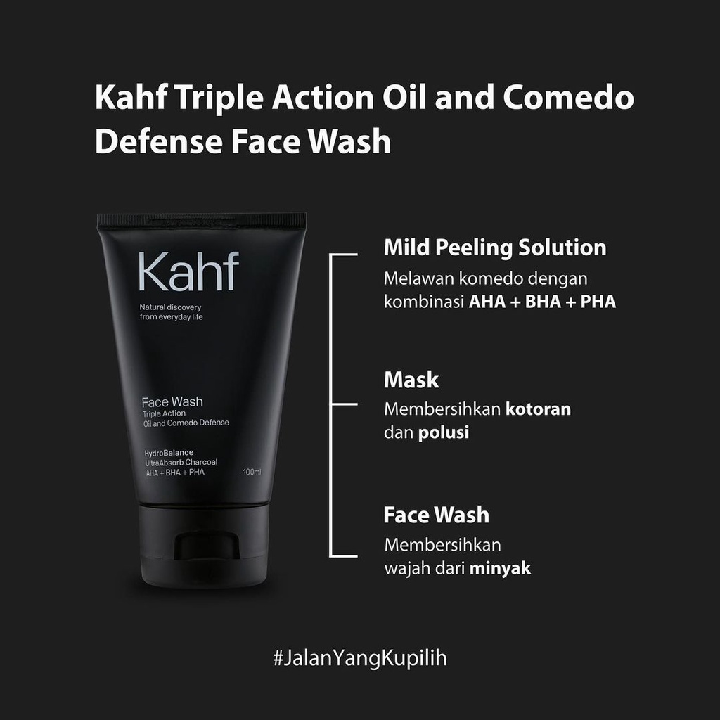 KAHF Facial Wash Pria 100 ml Sabun Cuci Muka Lazada Indonesia