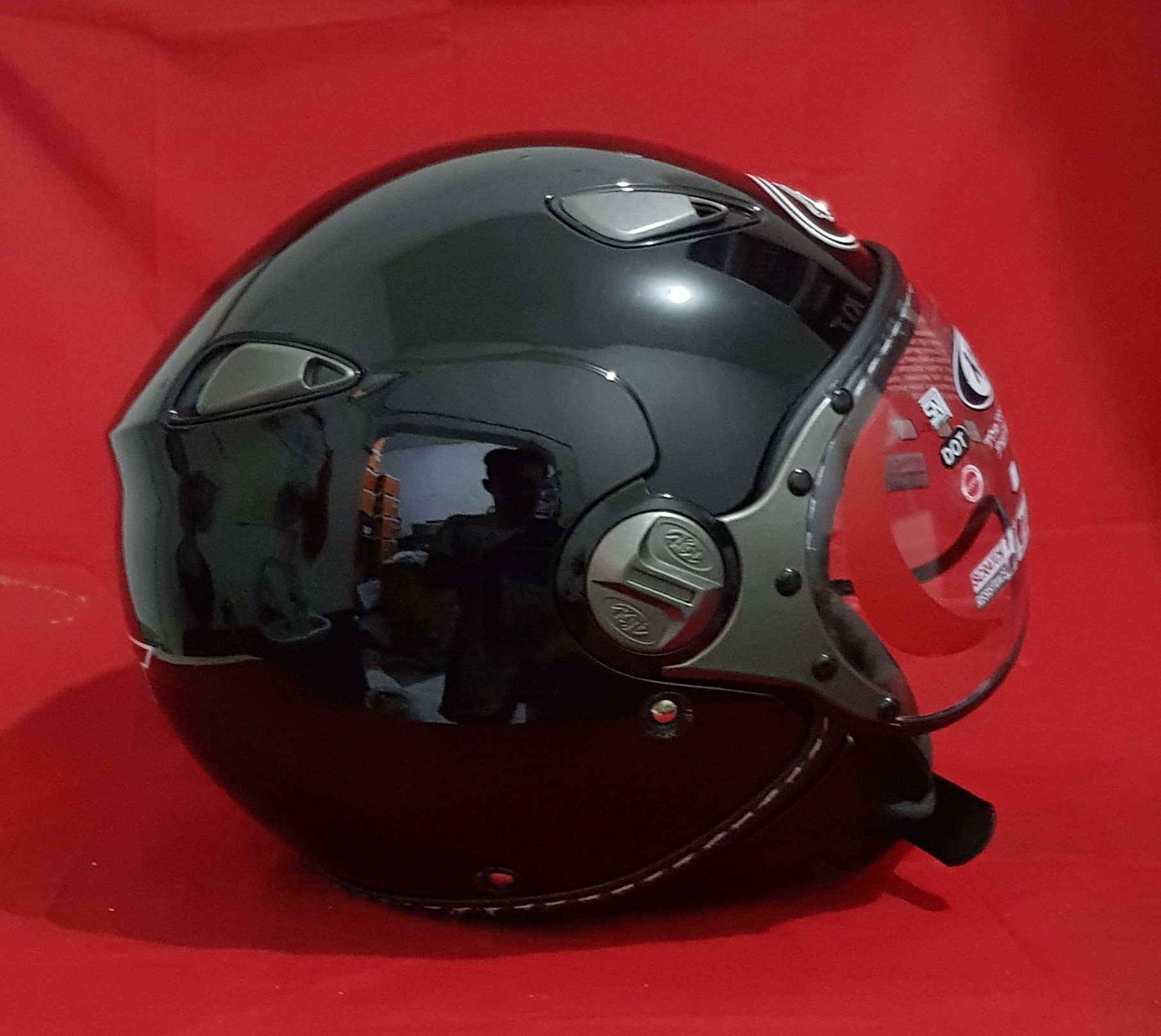 Helm KYT Elsico Solid (Polos) / retro series KYT / half face / double