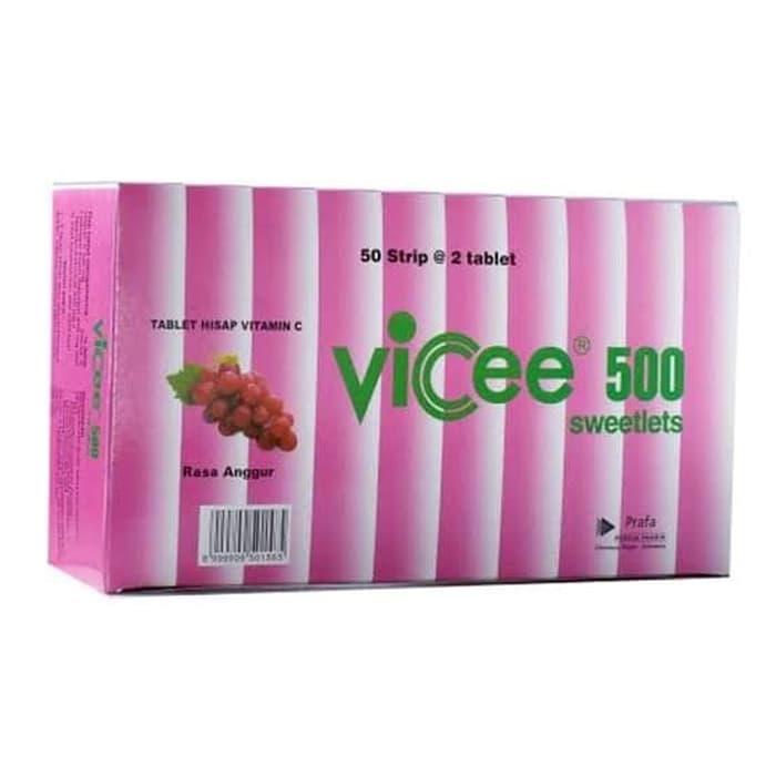 Vitamin C Vicee Grape Anggur 1 box 100 TabsVit C 500Vitamin C 500mg