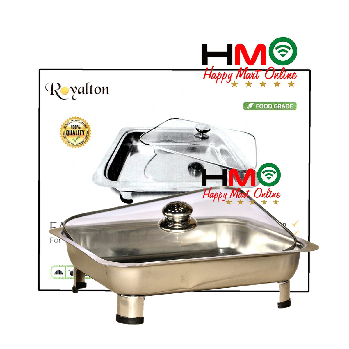 Asta Royalton Tempat Saji Makanan Prasmanan Stainless Steel Fast Food