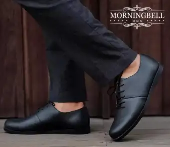 Sepatu Pria Morningbell Sintetis Hitam Sepatu Formal Casual Sepatu Kerja Kantor Kualitas Terbaik Lazada Indonesia