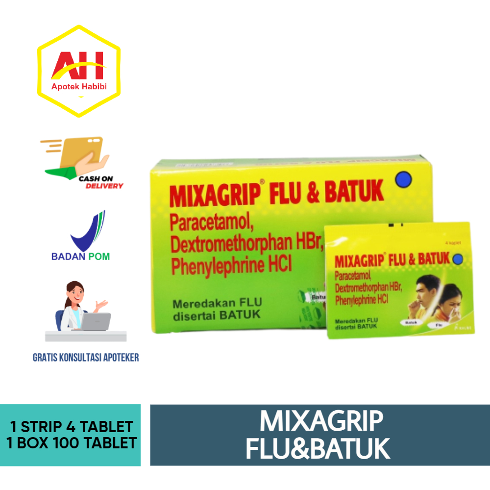 Mixagrip Flu Batuk Strip Isi Kaplet Obat Mixagrip F B Miksagrip Miksagrif Miksagriv