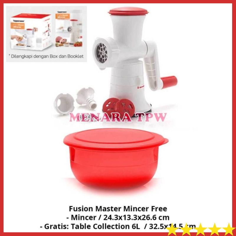 Tupperware Fusion Master Mincer Free Table Collection 6L red Tupperware Original Lazada Indonesia