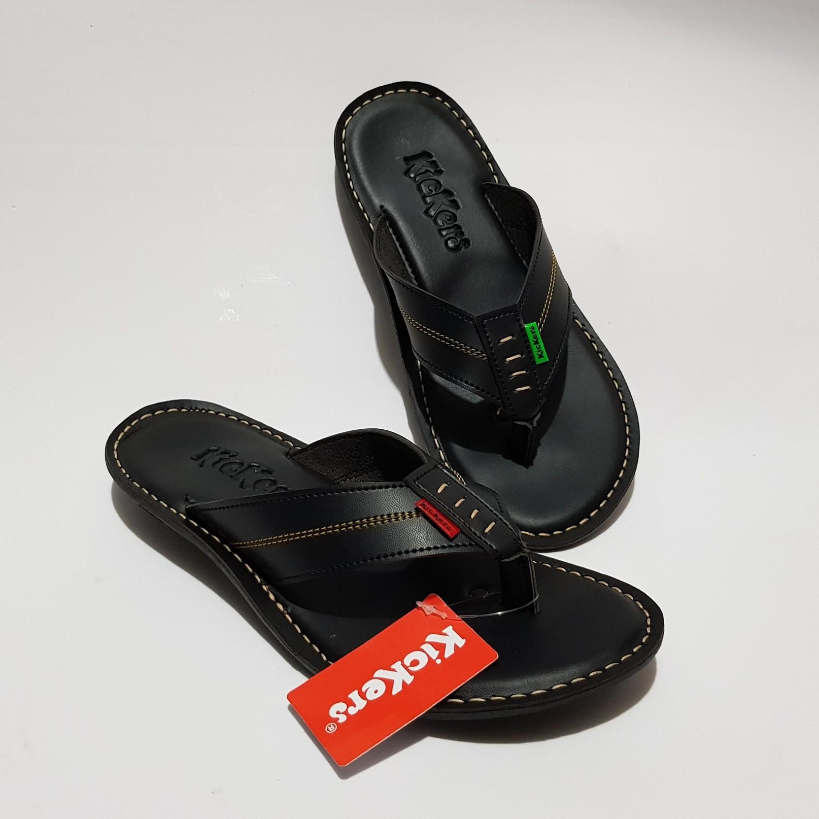 Sandal kickers jepit kulit. Sandal jepit pria. Sandal santai. Sandal selop pria. Sandal kulit kickers. Sandal jepit cowok. Sandal rumah