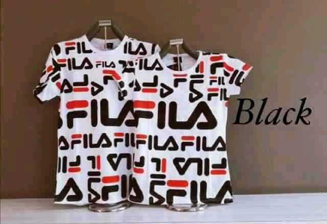 Hc - kaos couple full print Fila fila - kaos pria + wanita - harga sudah sepasang - kaos pasangan - baju kembar