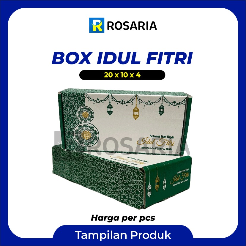 BOX IDUL FITRI 20X10X4 Kardus Bingkisan Hampers Lebaran Idul Fitri Kue