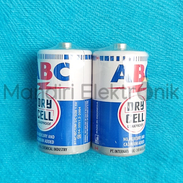 Baterai ABC R14 sedang 1,5V - Baterai Sedang ABC Biru - Baterai ...