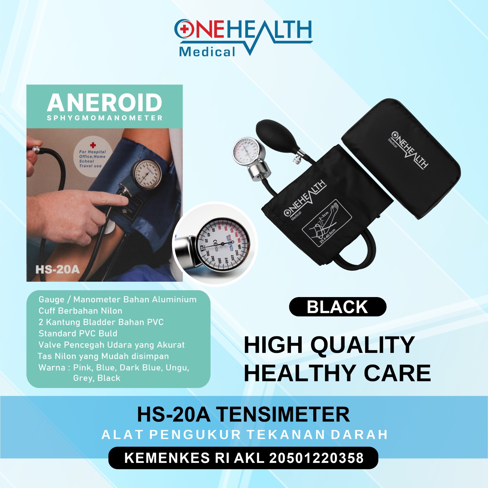 Monitor Tekanan Darah Tensi Meter Tensimeter manual Aneroid