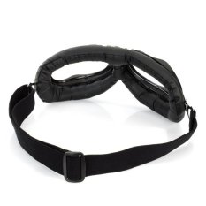 Folding Transparan PC Lens Safety Motorcycle Goggles Bersepeda Sport Kacamata Hitam (Intl)
