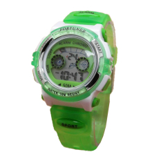 Fortuner - Jam Tangan Wanita - F2643L Hijau - List Putih - Rubber