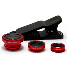 Galaxy X Fish Eye Clip Glass 3 In 1 For Sony Experia M4 - Merah