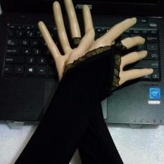 Ghaida' Collection Handsocks Alesya Black Kaos Tangan Hitam