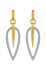 Goldmart Anting Emas Kuning 18K dan Berlian - Leaf