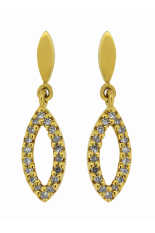 Goldmart Anting Emas Kuning 18K dan Berlian - Leaves