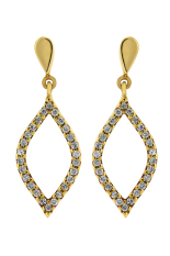 Goldmart Anting Emas Kuning 18K dan Berlian - Oval