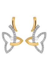 Goldmart Anting Emas Kuning dan Putih 18K dengan 56 butir Berlian