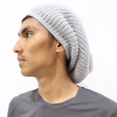 Grey Beanie Hat / Topi Kupluk Rajut Okechuku