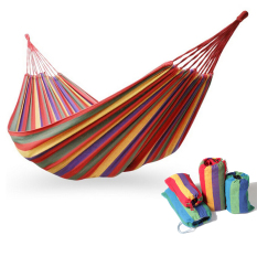 Tempat Tidur Gantung Ayunan Taman Outdoor Camping Hammock 280X150 Cm Red Stripes-Intl