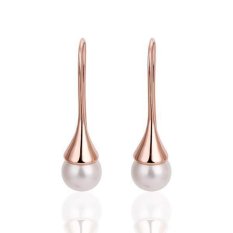 Happycat Grosir Nickle Gratis Antiallergic 18 K Emas Plated Earrings untuk Wanita Baru Fashion Perhiasan (Berbalut Mawar Emas) ()
