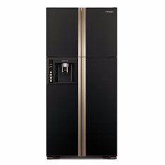 Hitachi Kulkas Deluxe Side By Side 582 L R-W72FPGD1XGBK (Glass Black) - Khusus Area Jadetabek