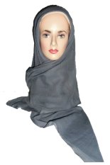 I Love Hijab Jilbab Sulam Pita Motif Simpel 1 - Abu-abu