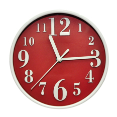 Inno Foto Jam Dinding NE-F824 Diameter 6.5 inch Putih-Merah