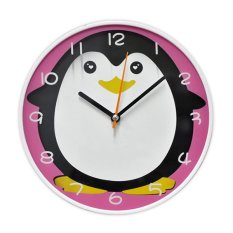 Inno Foto Jam Dinding YM-7524B Penguin Diameter 7.5 Inch - Pink