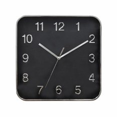 Inno Foto Jam Dinding YM-7552 9x9 Inch - Black/Silver