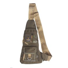 Innturt Nylon Sling Dada Tas Daypack Bicycle Travel Gym Backpack (Hijau Tentara)