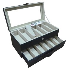 Jogja Craft - Black Cream Glasses Box Organizer - Kotak Tempat Kacamata Isi 12