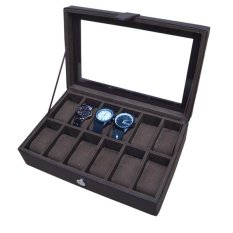 Jogja Craft Watch Box / Tempat Jam / Kotak Jam Tangan Isi 12 - Cokelat