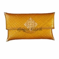 jogja Klasik Craft Clutch Anyaman Pandan Exclusive Medium - Golden