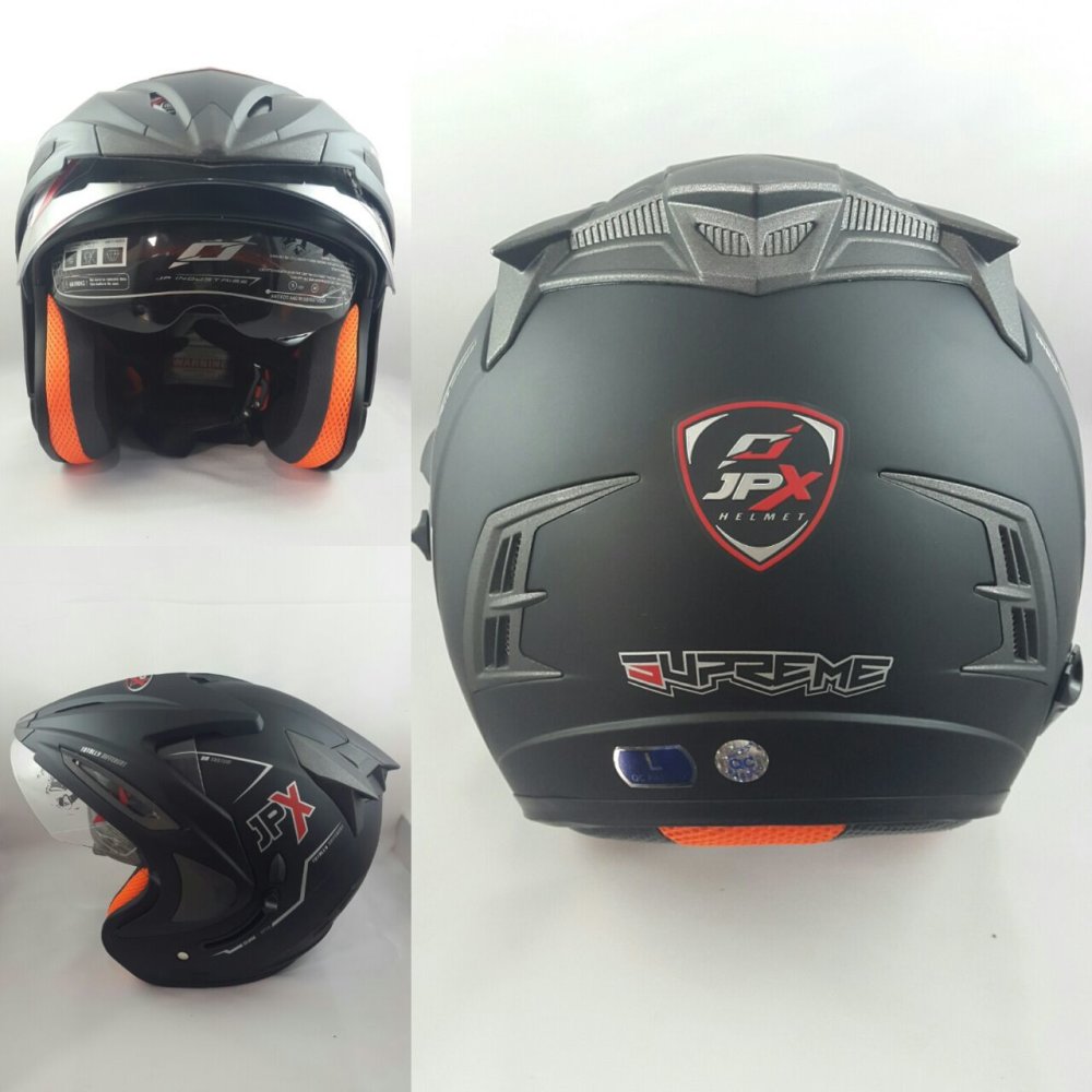 JPX SUPREME – Helm SOLID – Hitam Dove – Size M