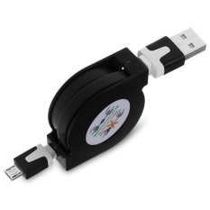 Kabel Data Flat Tarik Full Warna - Hitam