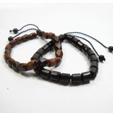 Kaukah Gelang Kokka Cutting Mardjan Couple Sepasang - Hitam Coklat