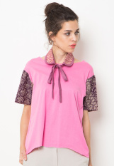 Lazuli Sarae Batik on Denim- Honey Tees Cirebon - Soft Pink